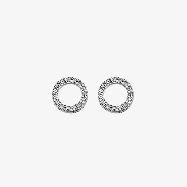 Striking Circle Earrings Hot Diamonds
