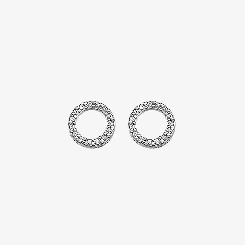 Striking Circle Earrings Hot Diamonds