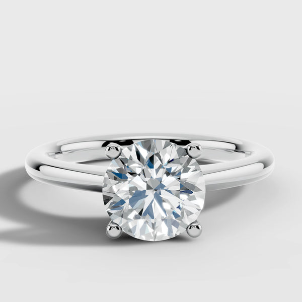 "Sunset" Solitaire 2.25 Carat Round Brilliant Cut Dual Tone Engagement Ring HEERA DIAMONDS