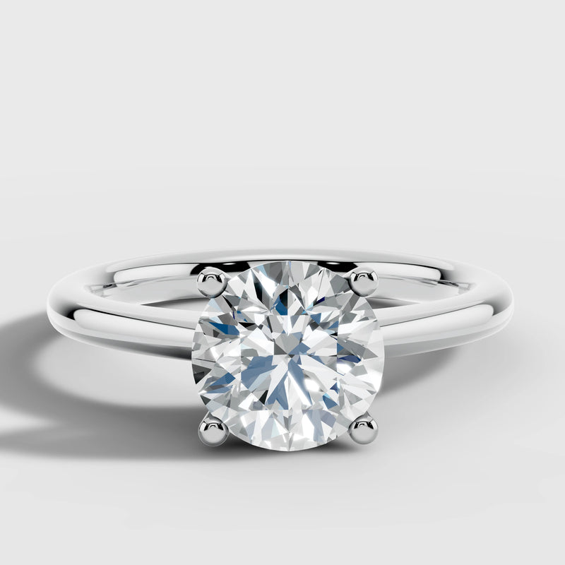 "Sunset" Solitaire 2.25 Carat Round Brilliant Cut Dual Tone Engagement Ring HEERA DIAMONDS