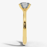 "Sunset" Solitaire 2.25 Carat Round Brilliant Cut Dual Tone Engagement Ring Render- Side View