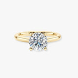 "Sunset" Solitaire 2.25 Carat Round Brilliant Cut Dual Tone Engagement Ring