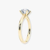 "Sunset" Solitaire 2.25 Carat Round Brilliant Cut Dual Tone Engagement Ring