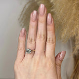 "Sunset" Solitaire 2.25 Carat Round Brilliant Cut Dual Tone Engagement Ring Life Style-Top View