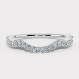 "Suvi" Wave Shaped Micro Set 0.30ct Diamond Eternity Ring ET53