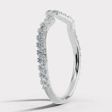 "Suvi" Wave Shaped Micro Set 0.30ct Diamond Eternity Ring ET53