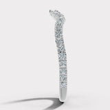 "Suvi" Wave Shaped Micro Set 0.30ct Diamond Eternity Ring ET53