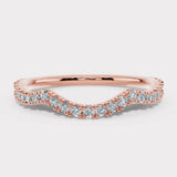 "Suvi" Wave Shaped Micro Set 0.30ct Diamond Eternity Ring ET53