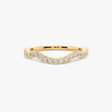 "Suvi" Wave Shaped Micro Set 0.30ct Diamond Eternity Ring ET53