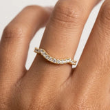 "Suvi" Wave Shaped Micro Set 0.30ct Diamond Eternity Ring ET53
