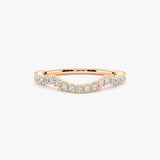 "Suvi" Wave Shaped Micro Set 0.30ct Diamond Eternity Ring ET53