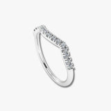 "Suvi" Wave Shaped Micro Set 0.30ct Diamond Eternity Ring ET53