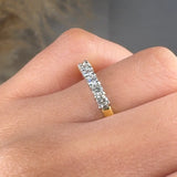 "Sylvora" 0.40 Carat Round Cut Natural Diamond Half Eternity Ring MDR4491