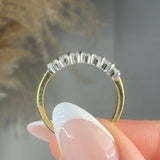 "Sylvora" 0.40 Carat Round Cut Natural Diamond Half Eternity Ring MDR4491