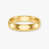 TRADITIONAL COURT POLISHED WEDDING RING IN 4MM WIDTH