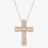 Tapered Baguette Cross Pendant HEERA