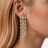 "Tavi" 5.75 CT Drop Diamond Earrings