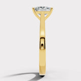 "Taylor" Solitaire 4 Carat Radiant Elongated Cushion Cut Yellow Gold Engagement Ring