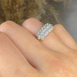 "Tressia" 0.96 Carat Round Cut Natural Bespoke Diamond Half Eternity Ring MDR4542