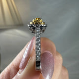 "Valencia" 1 Carat Round Cut Shoulder Diamond Engagement Ring H95 HEERA DIAMONDS