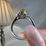 "Valencia" 1 Carat Round Cut Shoulder Diamond Engagement Ring H95 HEERA DIAMONDS