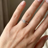 "Valentine" Round Cut 2 Carat Twisted Shoulder Platinum Engagement Ring SSRB06