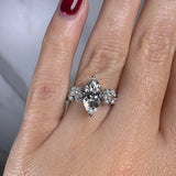 "Valerina" Marquise Cut 3 Carat Diamond Shoulder Engagement Ring HEERA DIAMONDS