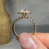 "Valissea" 2.21 Carat Round Cut Diamond Engagement Ring HLR481 HEERA DIAMONDS