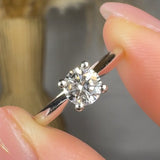 "Valoren" 0.50 Carat Round Cut Natural Diamond Solitaire Engagement Ring MDR4024