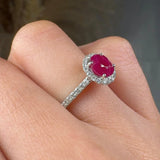 "Valyra" Round Cut 1.3 Carat Diamond Shoulder Engagement Ring HR67 HEERA DIAMONDS