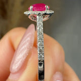 "Valyra" Round Cut 1.3 Carat Diamond Shoulder Engagement Ring HR67 HEERA DIAMONDS