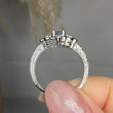"Valyss" Tanzanite 0.7 Carat Oval Cut Diamond Engagement Ring RAM801R HEERA DIAMONDS