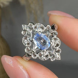 "Valyss" Tanzanite 0.70 Carat Oval Cut Diamond Engagement Ring RAM801R HEERA DIAMONDS