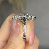 "Valyss" Tanzanite 0.70 Carat Oval Cut Diamond Engagement Ring RAM801R HEERA DIAMONDS