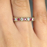 "Velior" Ruby 0.34 Carat Natural Diamond Half Eternity Ring HR374 HEERA DIAMONDS