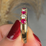 "Velior" Ruby 0.34 Carat Natural Diamond Half Eternity Ring HR374 HEERA DIAMONDS