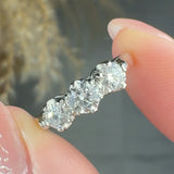 "Velisse" 0.70 Carat Round Cut Natural Diamond Trilogy Engagement Ring MDR4396