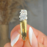 "Velisse" 1.36 Carat Round Cut Natural Diamond Half Eternity Ring MDR3402
