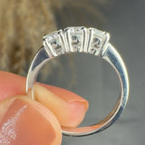 "Velloura" 0.80 Carat Round Cut Natural Diamond Trilogy Engagement Ring MDR3804