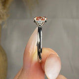 "Velmira" Pink 1.01 Carat Oval Cut Trilogy Diamond Engagement Ring HLR435 HEERA DIAMONDS