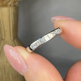 "Veloria" 0.53 Carat Princess Cut Natural Diamond Half Eternity Ring MDR3849