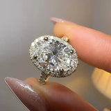 "Veloria" 2.50 Carat Oval Cut 18K Yellow Gold Diamond Shoulder Engagement Ring HAOC07 HEERA DIAMONDS
