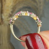 "Veltryn" Pink 1.24 Carat Lab Grown Diamond Half Eternity Ring HLR177