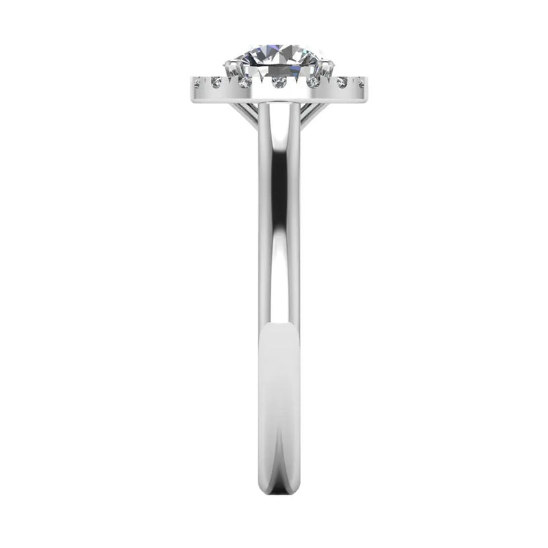 "Venus" Halo Round Brilliant Cut Diamond Engagement Ring HARB18 - HEERA DIAMONDS