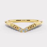 "Vera" Subtle Foliage V Shaped 0.06ct Diamond Eternity Ring ET40