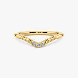 "Vera" Subtle Foliage V Shaped 0.06ct Diamond Eternity Ring ET40