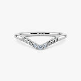 "Vera" Subtle Foliage V Shaped 0.06ct Diamond Eternity Ring ET40