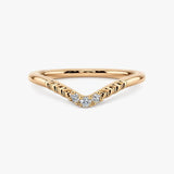 "Vera" Subtle Foliage V Shaped 0.06ct Diamond Eternity Ring ET40