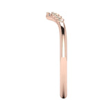 "Vera" Subtle Foliage V Shaped Diamond Eternity Ring ET40 - HEERA DIAMONDS