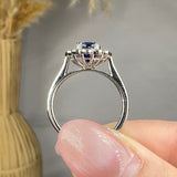"Verisse" 1.60 Carat Oval Cut Natural Diamond Halo Engagement Ring MSR805